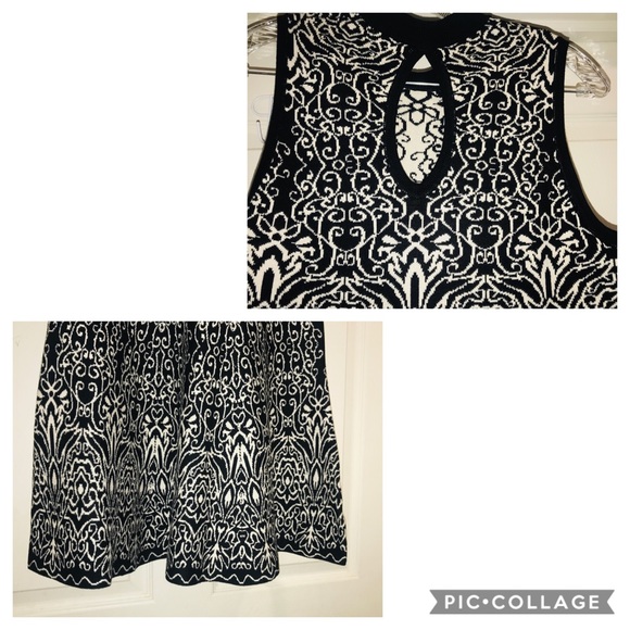 🖤Black white women short sleeve winter warm dress - Picture 2 of 8